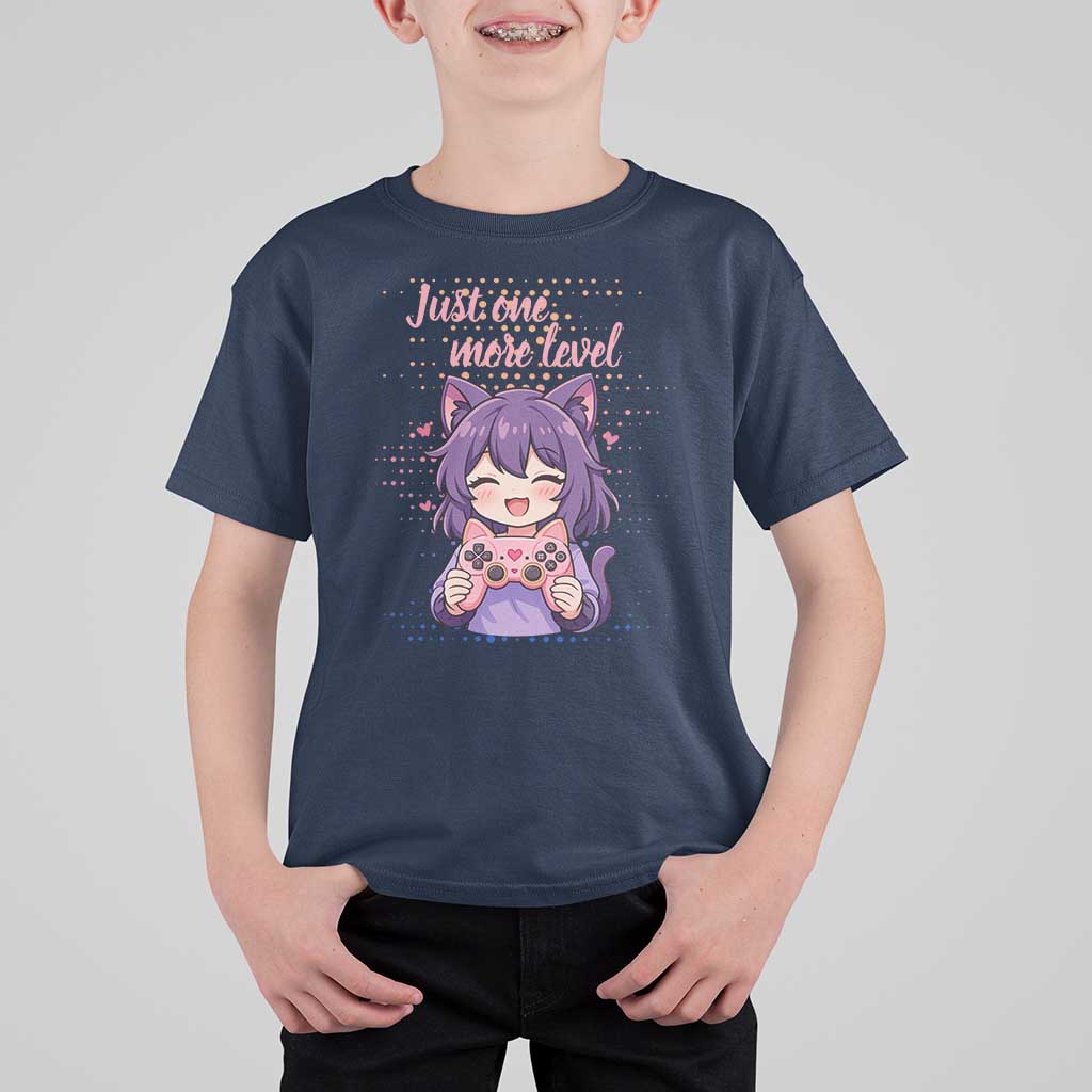 Just One More Game T Shirt For Kid Cute Girl Playing Game Humor Gift - Wonder Print Shop