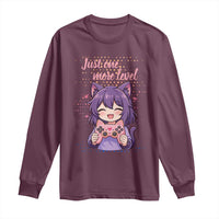 Just One More Game Long Sleeve Shirt Cute Girl Playing Game Humor Gift - Wonder Print Shop