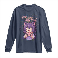 Just One More Game Long Sleeve Shirt Cute Girl Playing Game Humor Gift - Wonder Print Shop