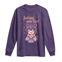 Just One More Game Long Sleeve Shirt Cute Girl Playing Game Humor Gift - Wonder Print Shop