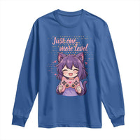 Just One More Game Long Sleeve Shirt Cute Girl Playing Game Humor Gift - Wonder Print Shop