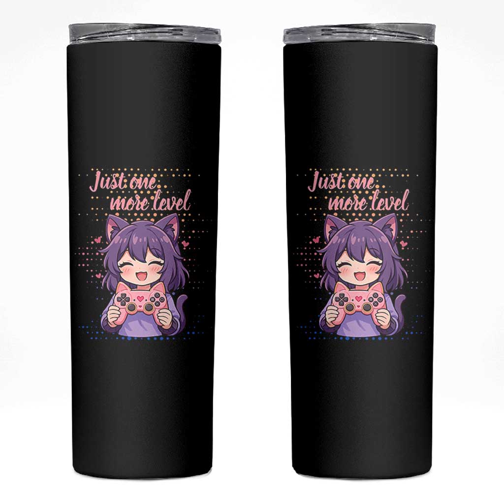 Just One More Game Skinny Tumbler Cute Girl Playing Game Humor Gift