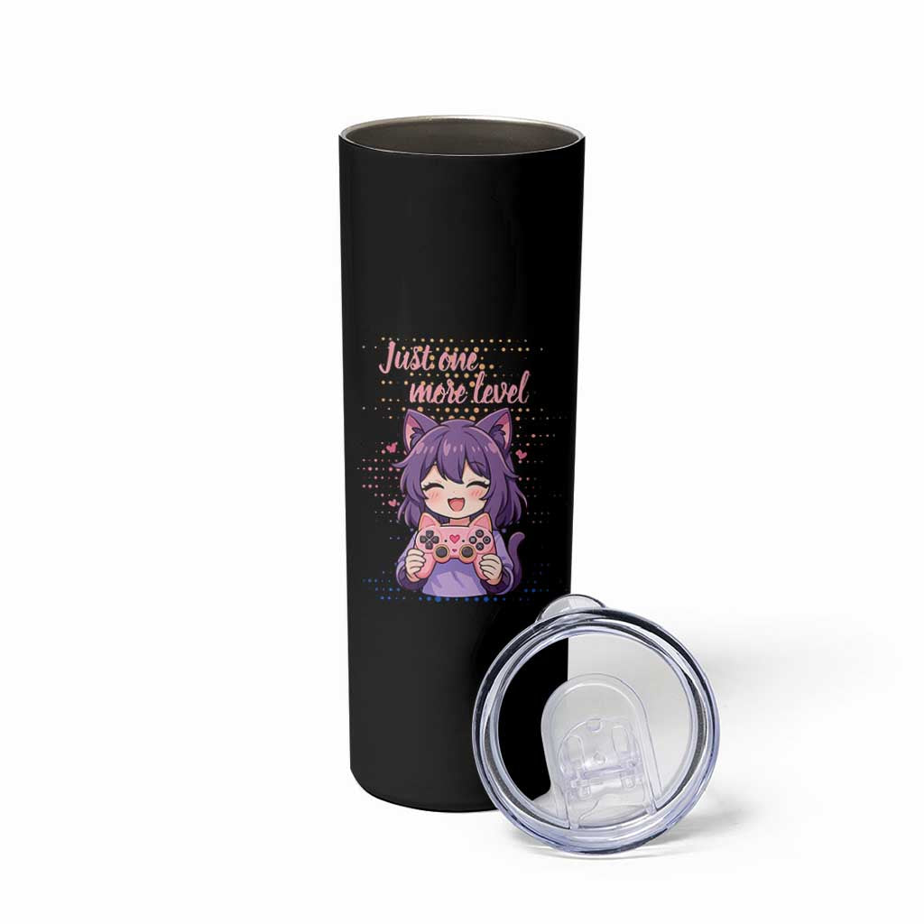 Just One More Game Skinny Tumbler Cute Girl Playing Game Humor Gift