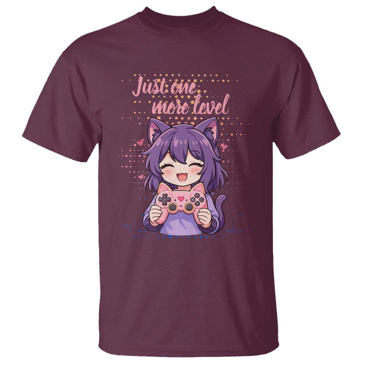 Just One More Game T Shirt Cute Girl Playing Game Humor Gift - Wonder Print Shop