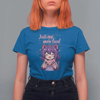 Just One More Game T Shirt For Women Cute Girl Playing Game Humor Gift - Wonder Print Shop