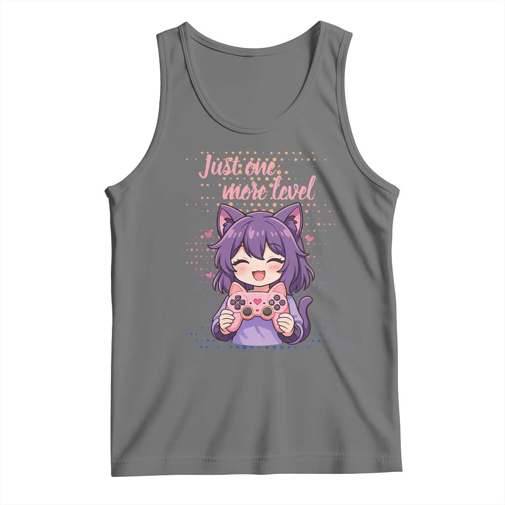 Just One More Game Tank Top Cute Girl Playing Game Humor Gift - Wonder Print Shop