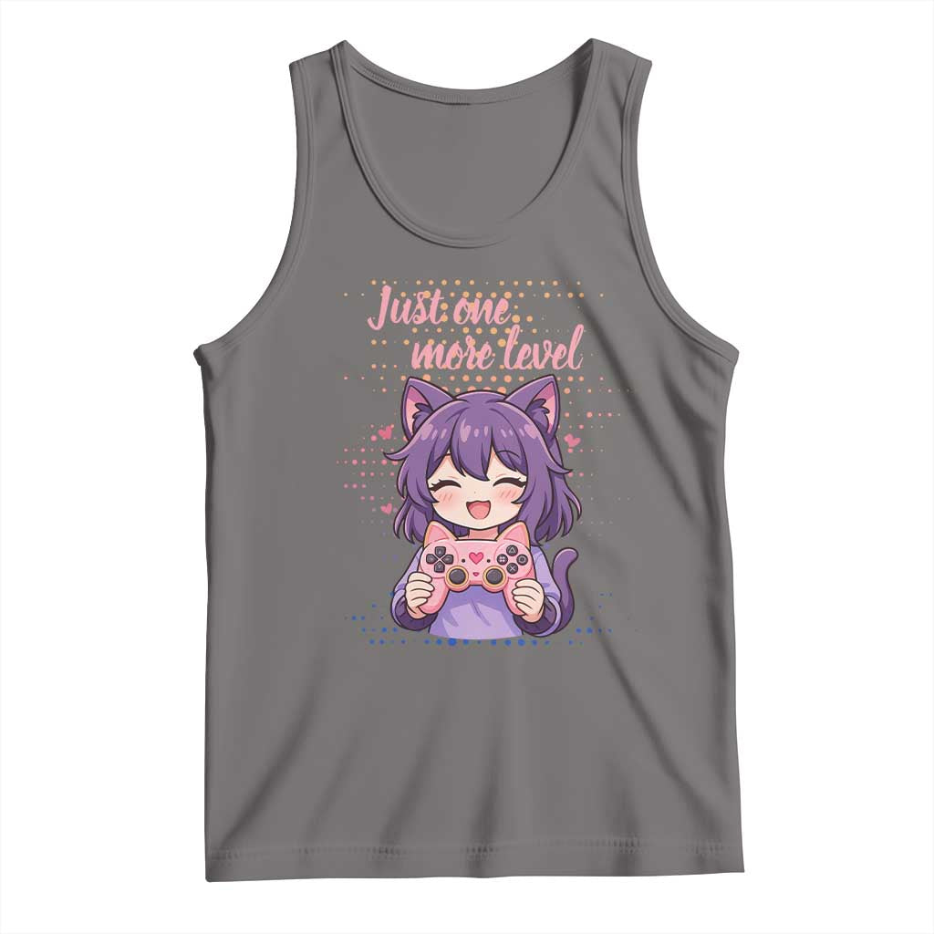 Just One More Game Tank Top Cute Girl Playing Game Humor Gift - Wonder Print Shop