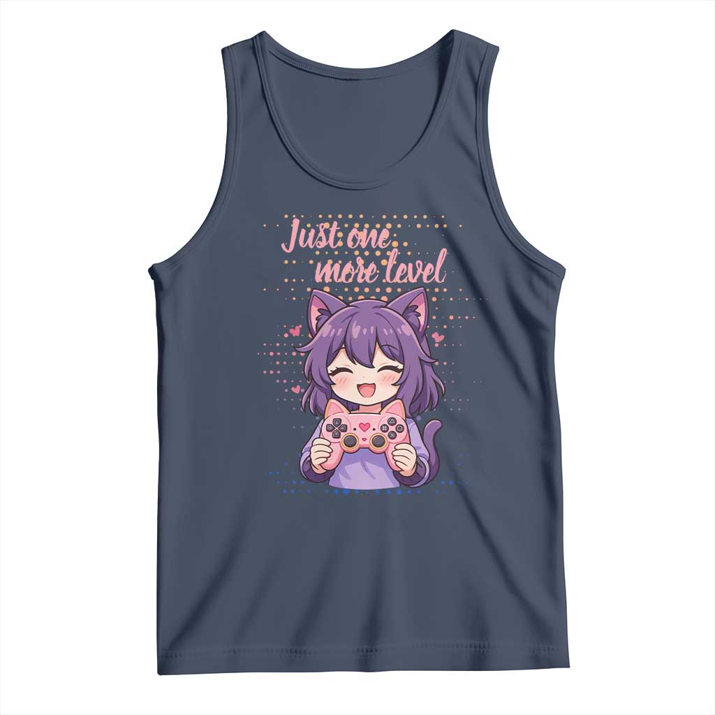 Just One More Game Tank Top Cute Girl Playing Game Humor Gift - Wonder Print Shop