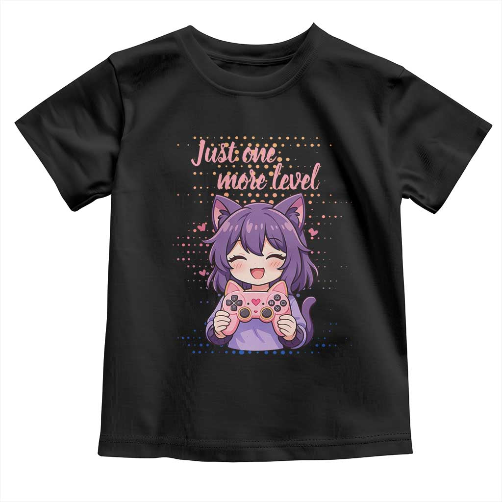 Just One More Game Toddler T Shirt Cute Girl Playing Game Humor Gift - Wonder Print Shop