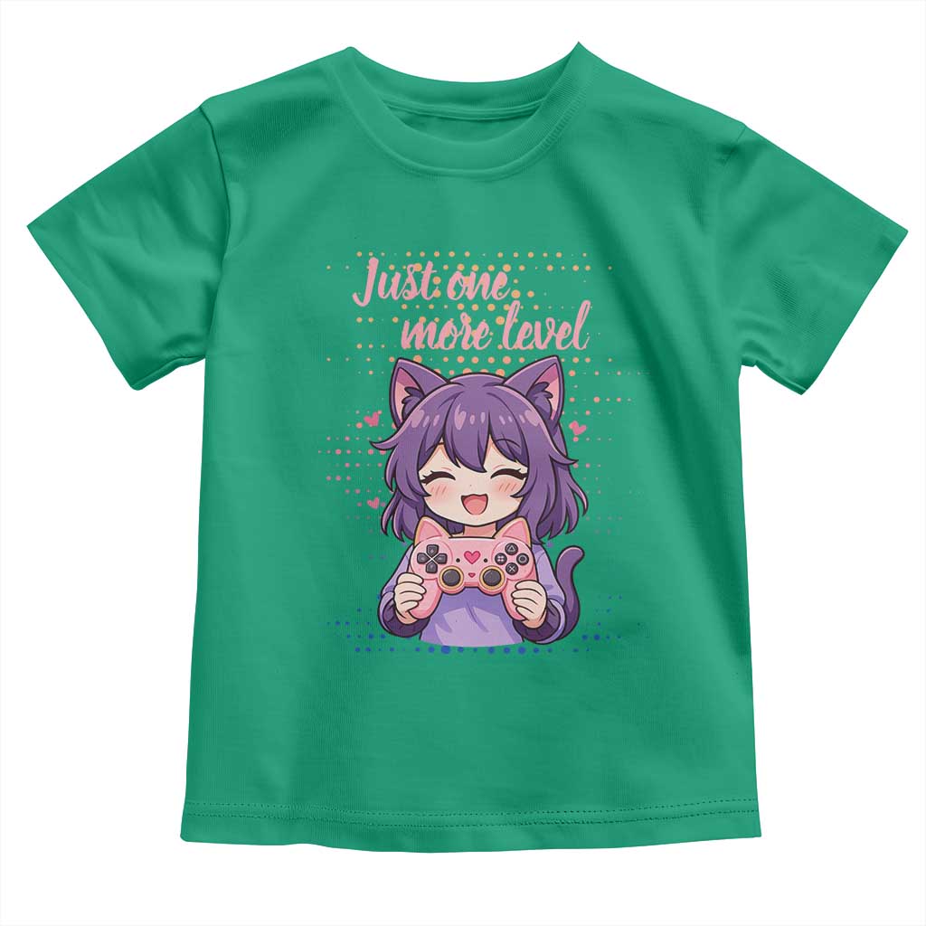Just One More Game Toddler T Shirt Cute Girl Playing Game Humor Gift - Wonder Print Shop