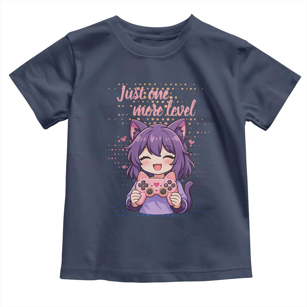 Just One More Game Toddler T Shirt Cute Girl Playing Game Humor Gift - Wonder Print Shop