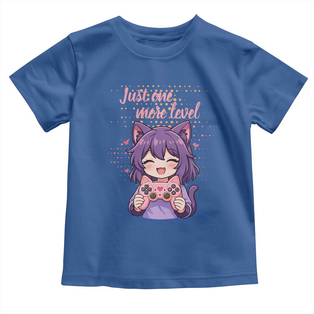 Just One More Game Toddler T Shirt Cute Girl Playing Game Humor Gift - Wonder Print Shop