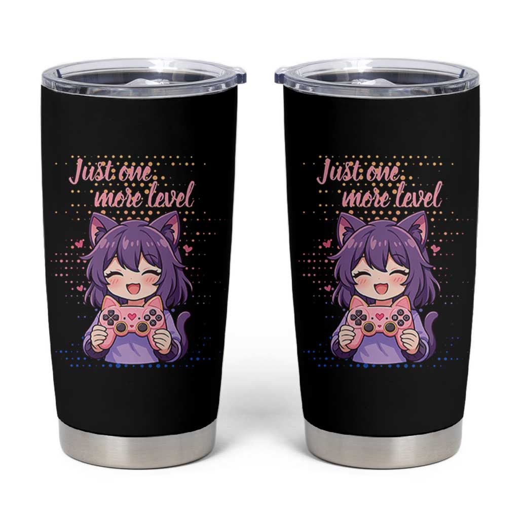 Just One More Game Tumbler Cup Cute Girl Playing Game Humor Gift