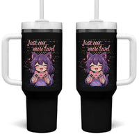 Just One More Game Tumbler With Handle Cute Girl Playing Game Humor Gift
