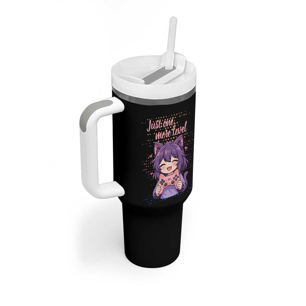 Just One More Game Tumbler With Handle Cute Girl Playing Game Humor Gift