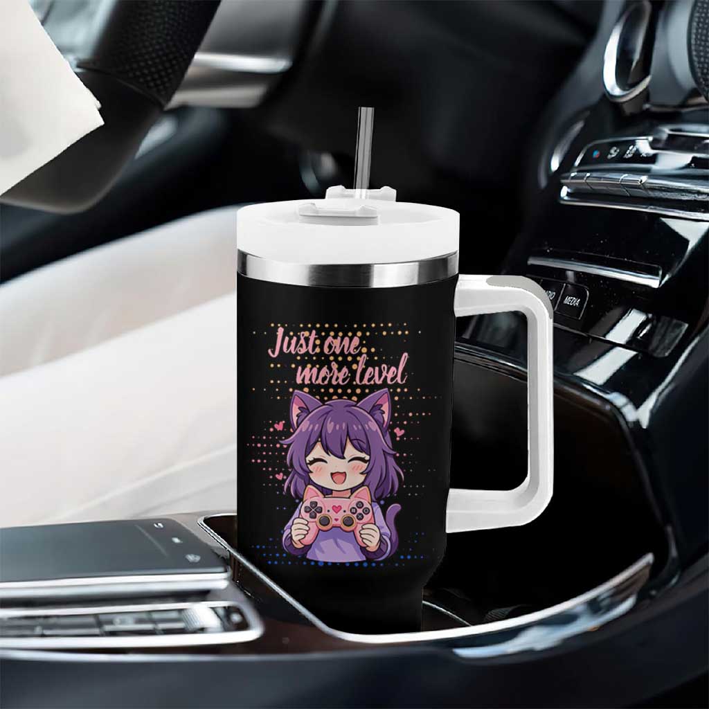 Just One More Game Tumbler With Handle Cute Girl Playing Game Humor Gift