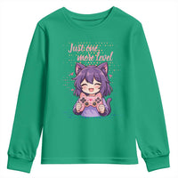 Just One More Game Youth Sweatshirt Cute Girl Playing Game Humor Gift - Wonder Print Shop