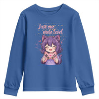 Just One More Game Youth Sweatshirt Cute Girl Playing Game Humor Gift - Wonder Print Shop