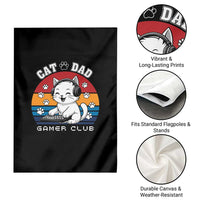 Funny Cat Dad Gamer Club Garden Flag Gamer Cat Lover Gift - Wonder Print Shop