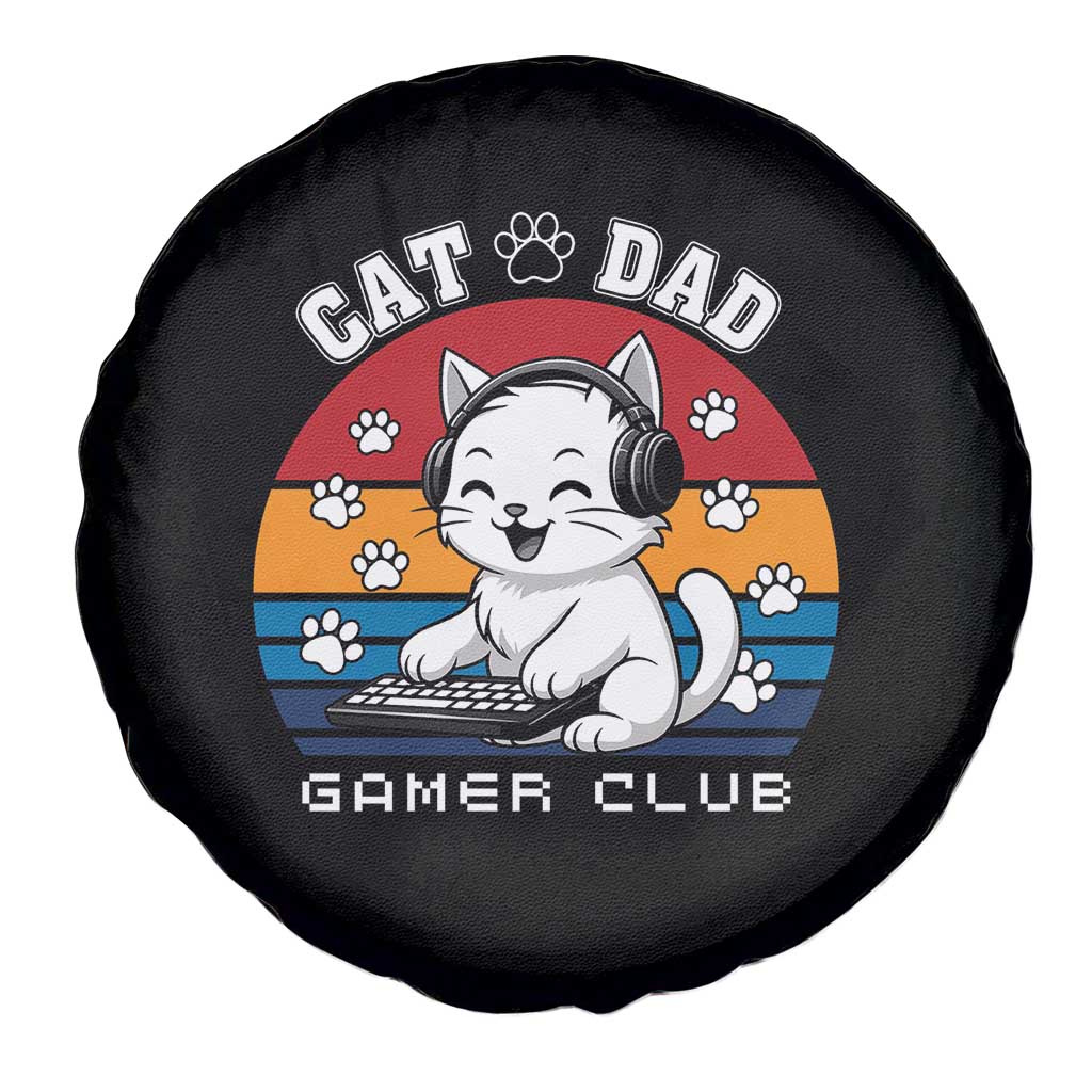 Funny Cat Dad Gamer Club Spare Tire Cover Gamer Cat Lover Gift - Wonder Print Shop
