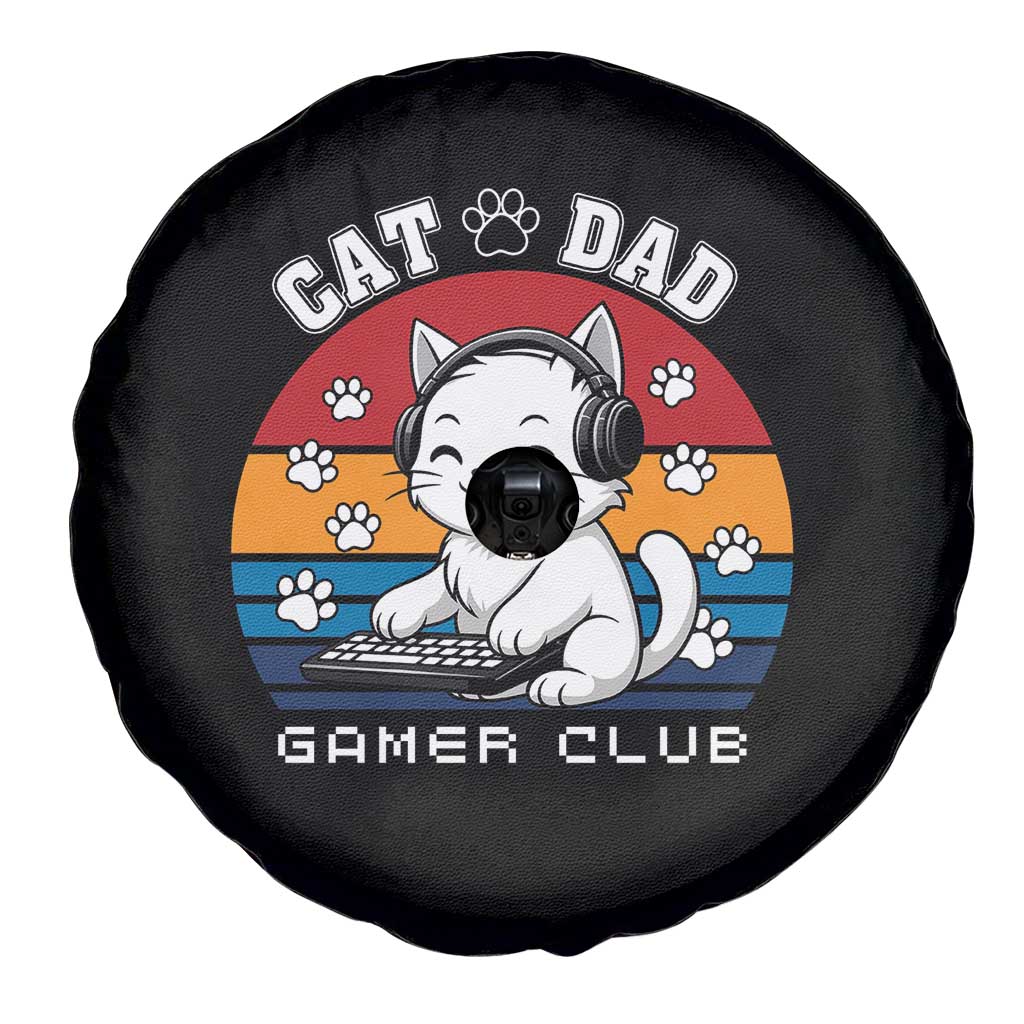 Funny Cat Dad Gamer Club Spare Tire Cover Gamer Cat Lover Gift - Wonder Print Shop