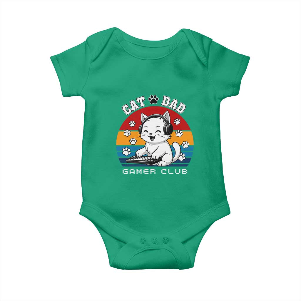 Funny Cat Dad Gamer Club Baby Onesie Gamer Cat Lover Gift - Wonder Print Shop