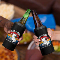 Funny Cat Dad Gamer Club 4 in 1 Can Cooler Tumbler Gamer Cat Lover Gift