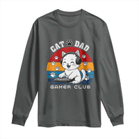 Funny Cat Dad Gamer Club Long Sleeve Shirt Gamer Cat Lover Gift - Wonder Print Shop