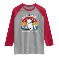 Funny Cat Dad Gamer Club Raglan Shirt Gamer Cat Lover Gift - Wonder Print Shop
