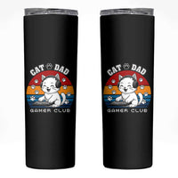 Funny Cat Dad Gamer Club Skinny Tumbler Gamer Cat Lover Gift