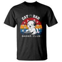 Funny Cat Dad Gamer Club T Shirt Gamer Cat Lover Gift - Wonder Print Shop