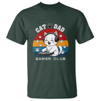 Funny Cat Dad Gamer Club T Shirt Gamer Cat Lover Gift - Wonder Print Shop