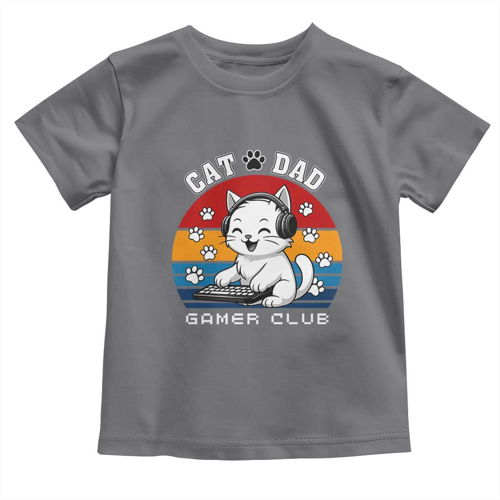 Funny Cat Dad Gamer Club Toddler T Shirt Gamer Cat Lover Gift - Wonder Print Shop