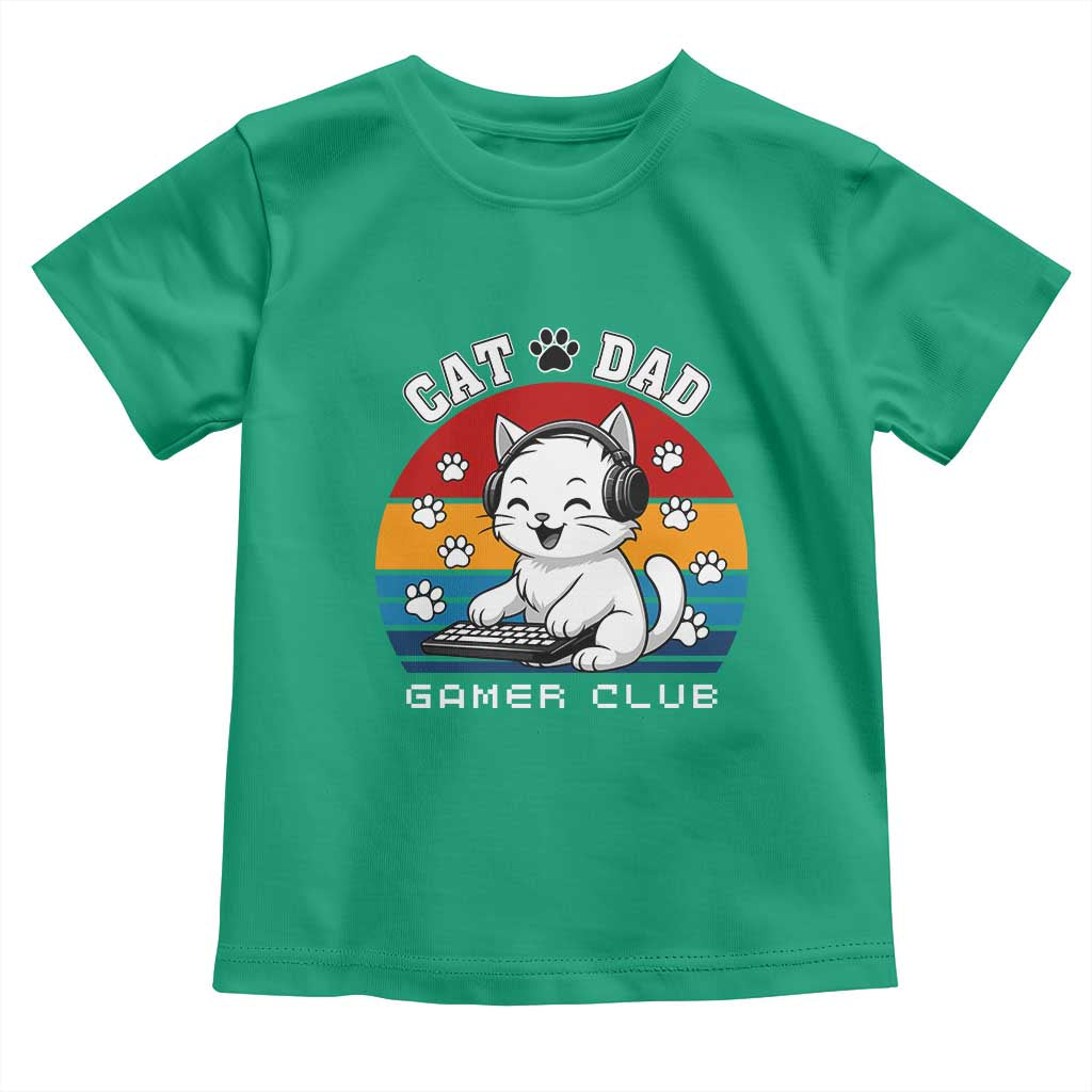 Funny Cat Dad Gamer Club Toddler T Shirt Gamer Cat Lover Gift - Wonder Print Shop