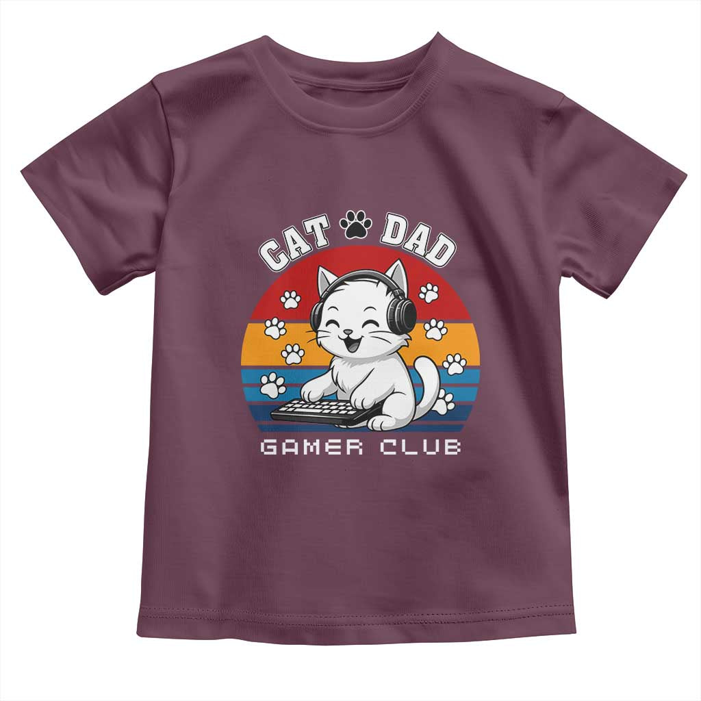 Funny Cat Dad Gamer Club Toddler T Shirt Gamer Cat Lover Gift - Wonder Print Shop