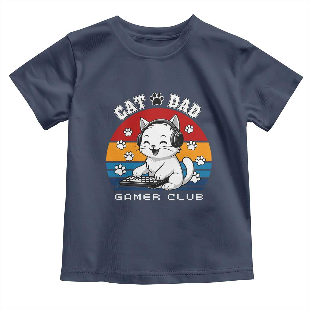Funny Cat Dad Gamer Club Toddler T Shirt Gamer Cat Lover Gift - Wonder Print Shop
