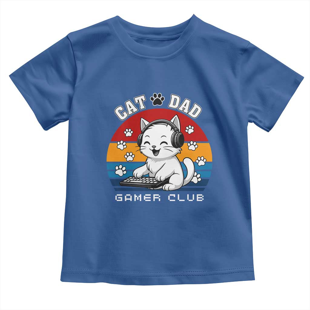 Funny Cat Dad Gamer Club Toddler T Shirt Gamer Cat Lover Gift - Wonder Print Shop