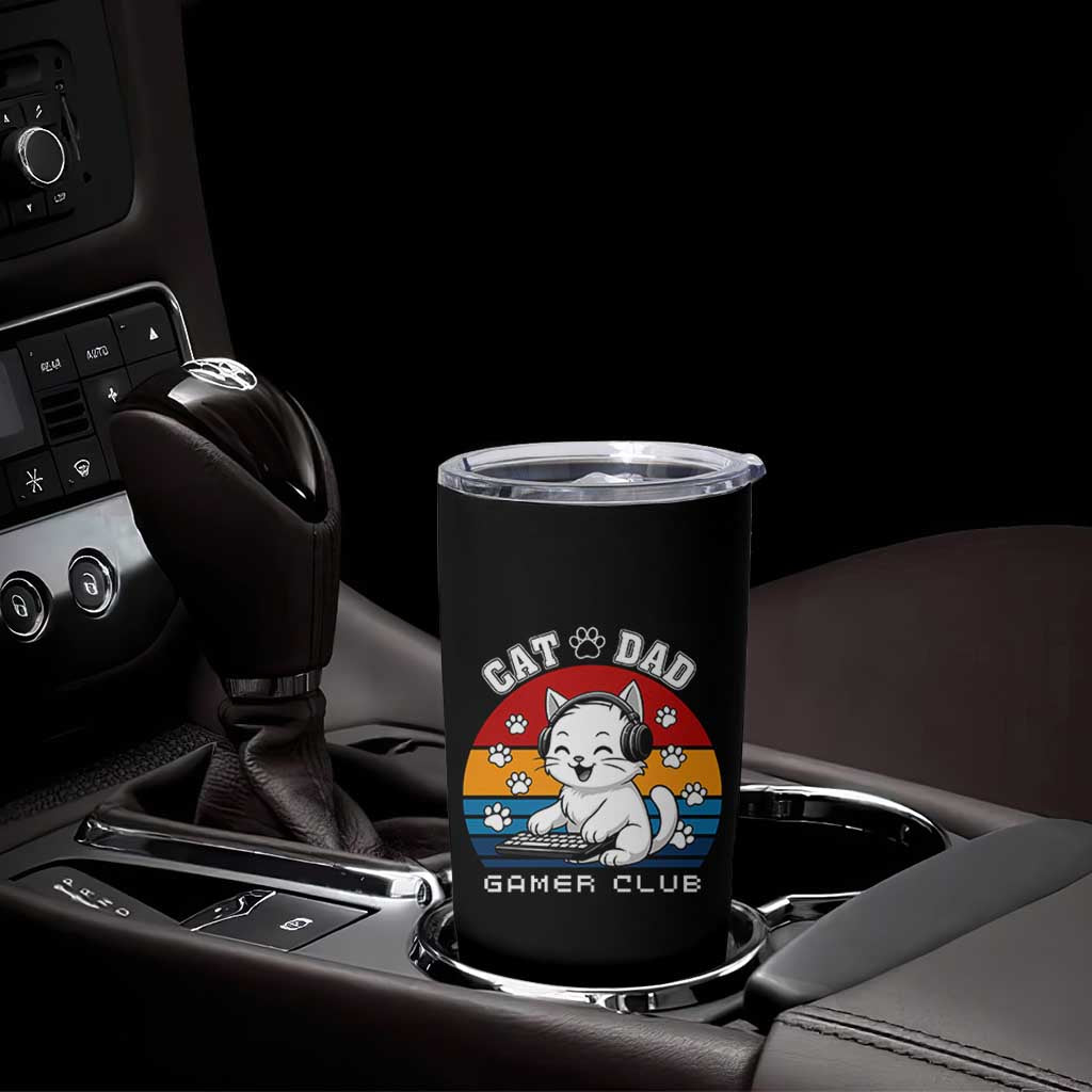 Funny Cat Dad Gamer Club Tumbler Cup Gamer Cat Lover Gift