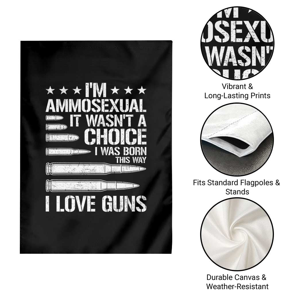 Funny Im Ammosexual Garden Flag American Freedom Second Amendment