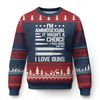 Funny Im Ammosexual Ugly Christmas Sweater American Freedom Second Amendment