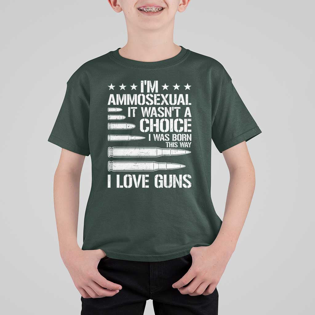 Funny Im Ammosexual T Shirt For Kid American Freedom Second Amendment