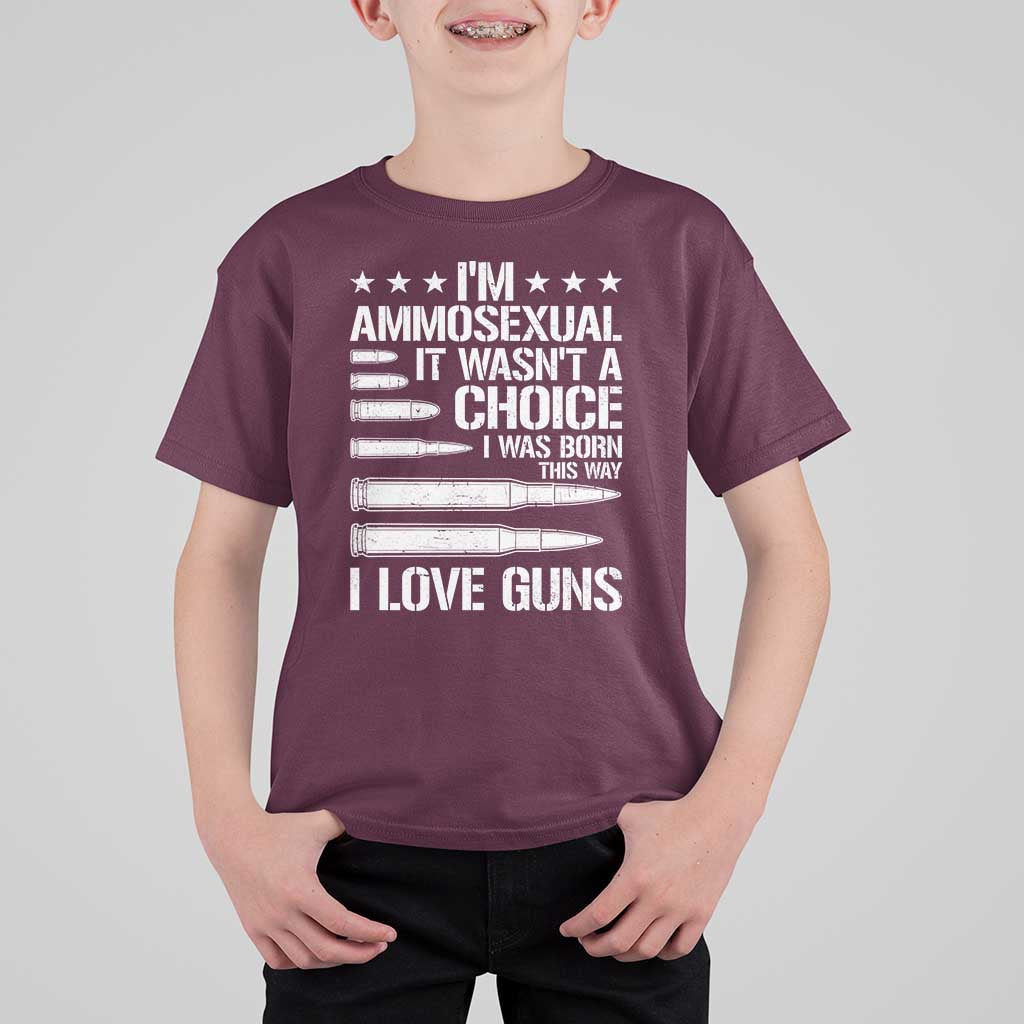 Funny Im Ammosexual T Shirt For Kid American Freedom Second Amendment