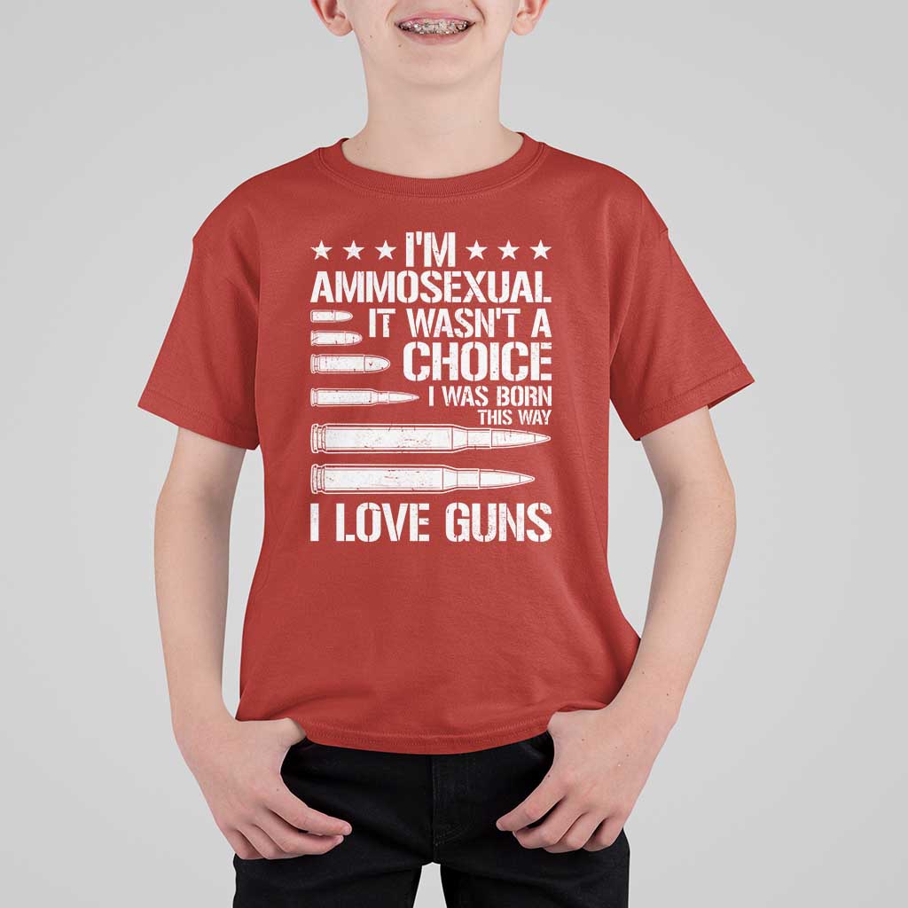 Funny Im Ammosexual T Shirt For Kid American Freedom Second Amendment
