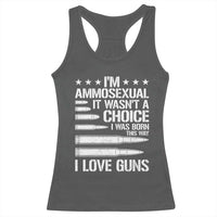 Funny Im Ammosexual Racerback Tank Top American Freedom Second Amendment