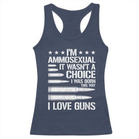 Funny Im Ammosexual Racerback Tank Top American Freedom Second Amendment