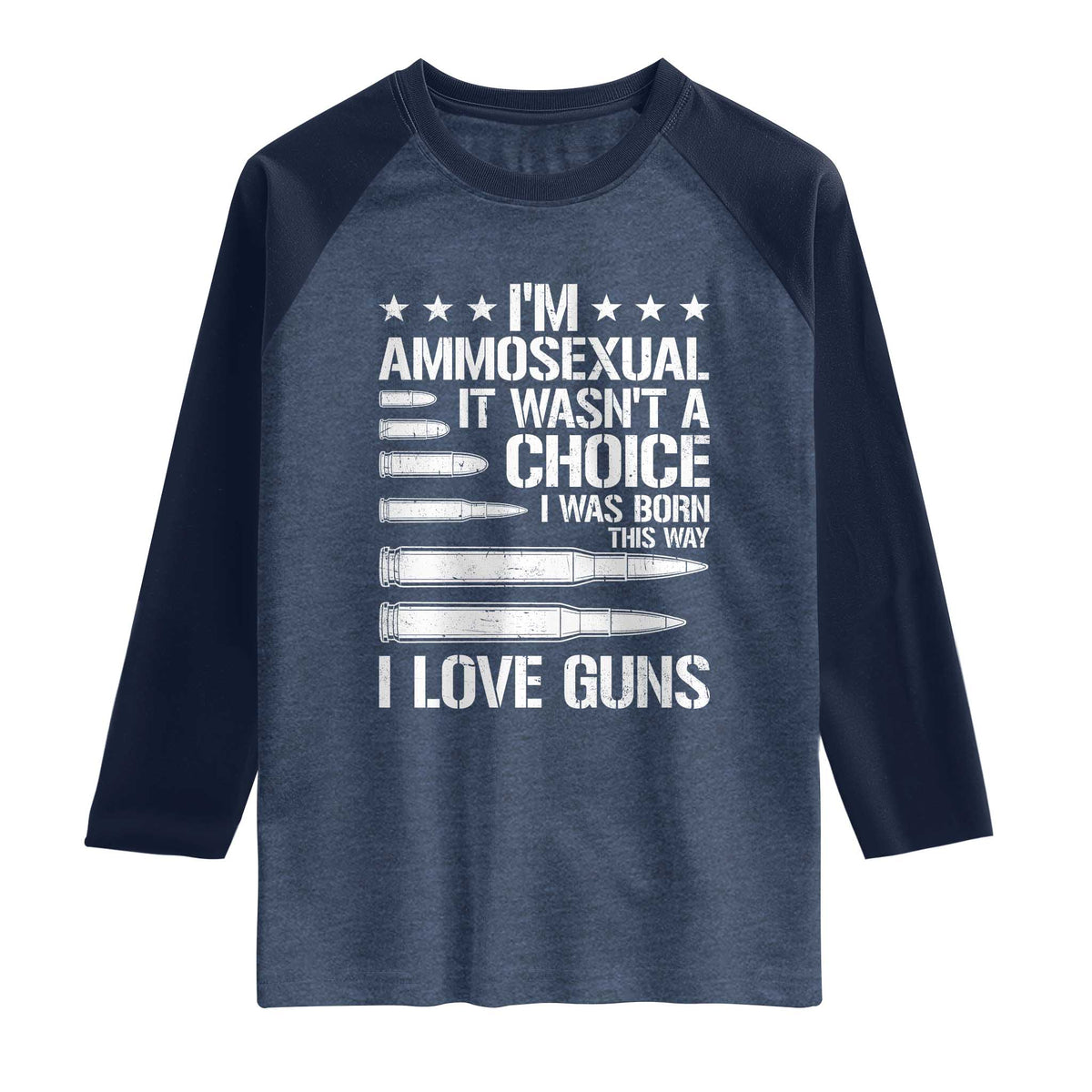 Funny Im Ammosexual Raglan Shirt American Freedom Second Amendment