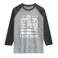 Funny Im Ammosexual Raglan Shirt American Freedom Second Amendment