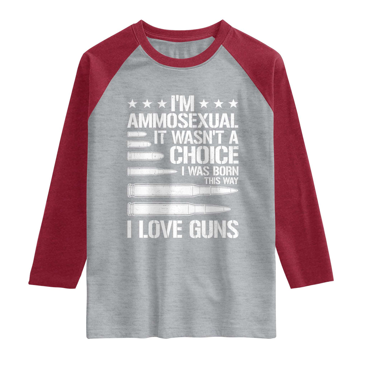 Funny Im Ammosexual Raglan Shirt American Freedom Second Amendment