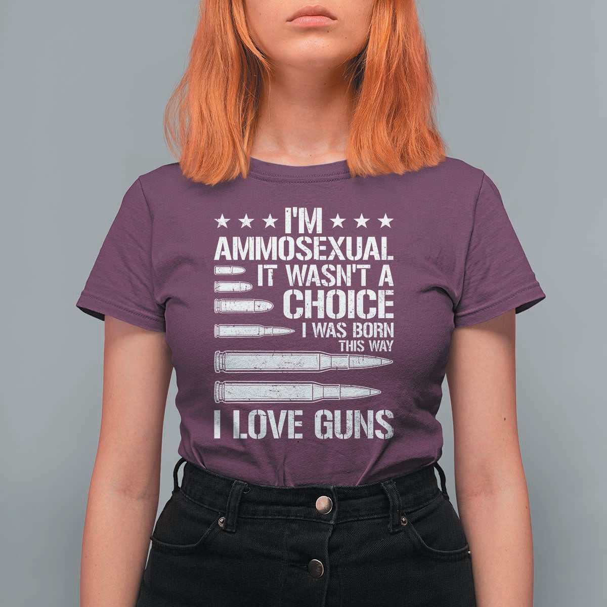 Funny Im Ammosexual T Shirt For Women American Freedom Second Amendment