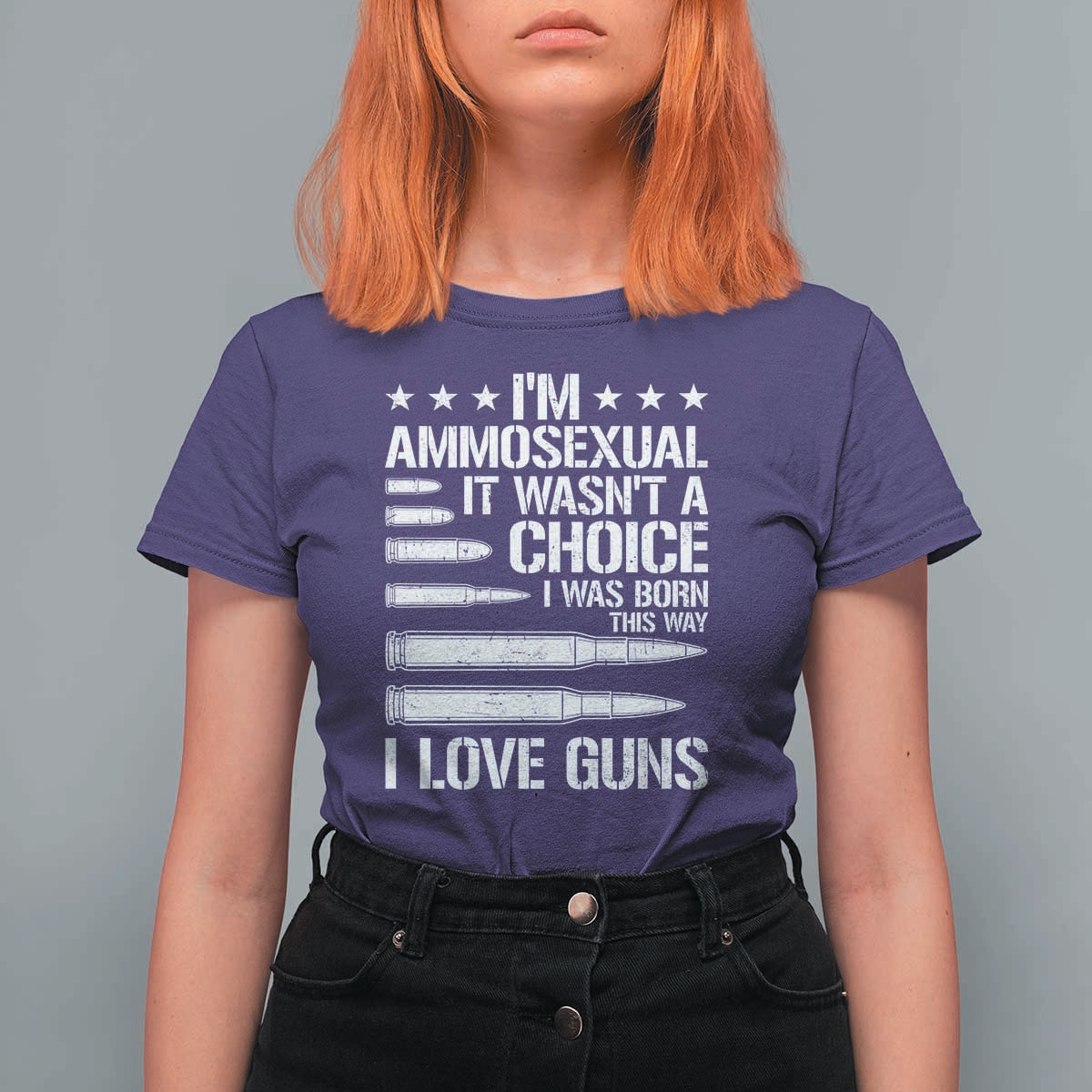 Funny Im Ammosexual T Shirt For Women American Freedom Second Amendment